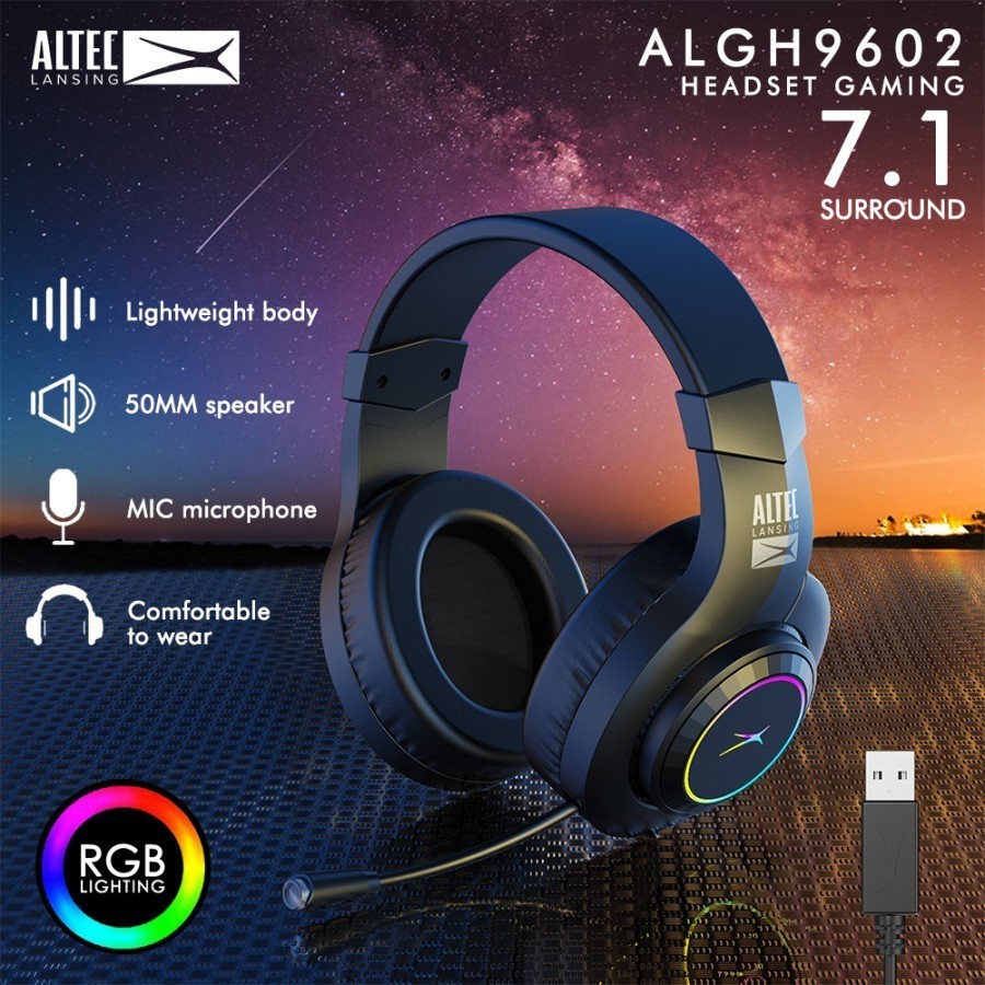 Headset Gaming ALTEC LANSING ALGH-9602 7.1 Surround Wired RGB