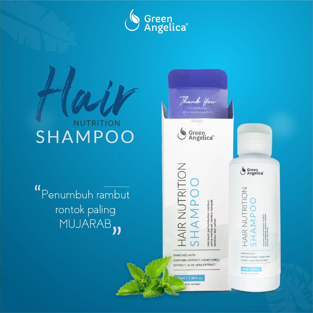 Shampo Herbal Untuk Rambut Rontok Green Angelica Buah Nisim Alami BPOM
