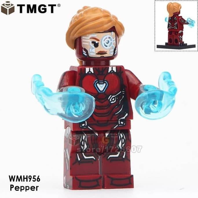 Barang Berkualitas Lego Pepper Potts Rescue Minifigure Avengers Super Heroes WMH956 PROMO