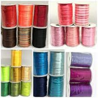 Tali Satin/Tali Cina/Tali RRC 2mm  Per 10 Yards