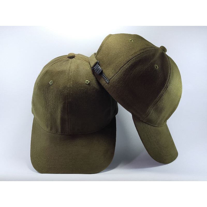 topi polos hijau army tali rel