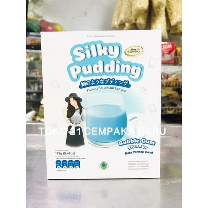 

Silky Pudding Rasa BUBBLE GUM Flavour Box 155 gram | Agar Agar Silky Puding Jelly 155g