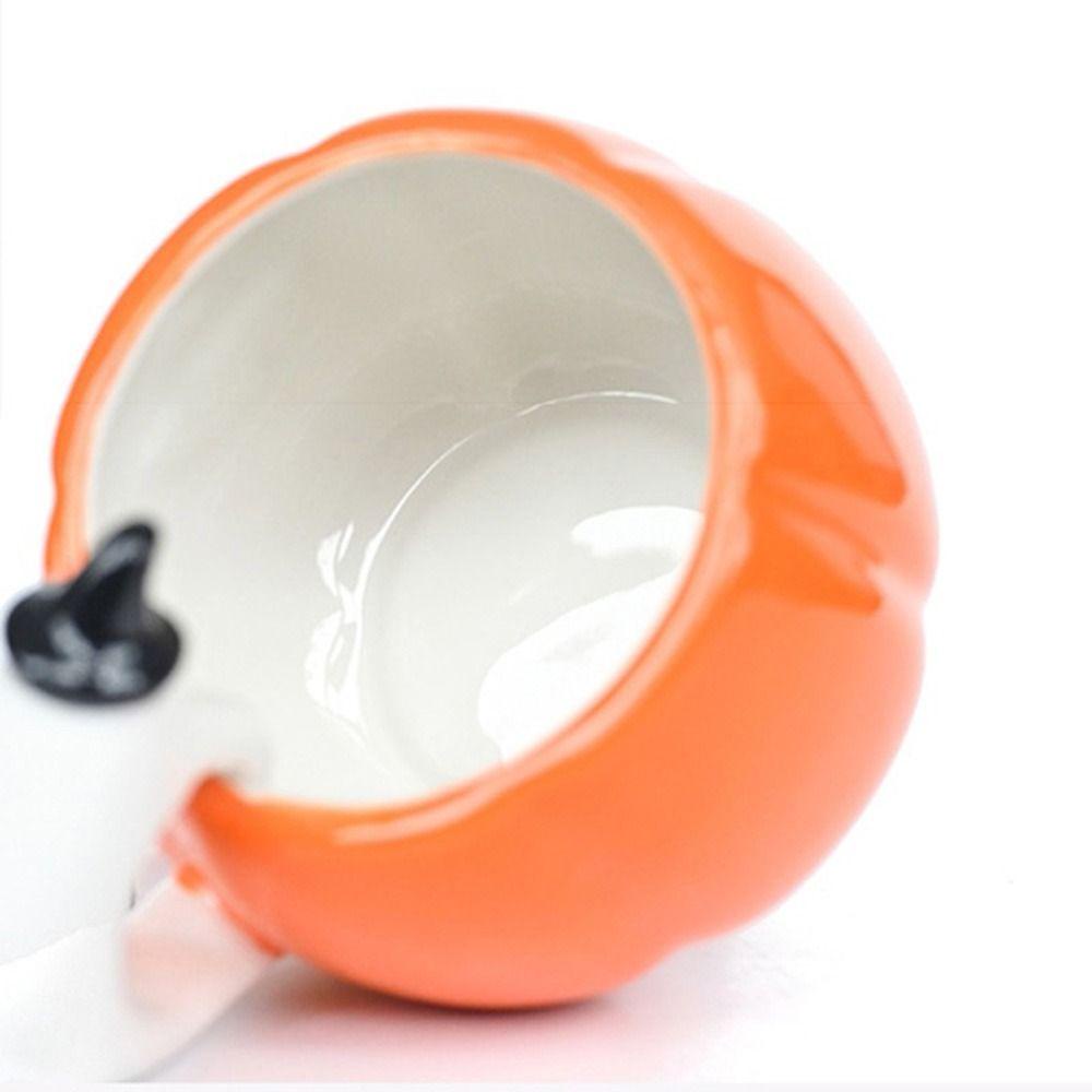 Lanfy Pumpkin Cup With Handle Breakfast Ghost Pesta Hadiah Rumah Tangga Minum Cangkir Susu Teh Susu Oatmeal Mug