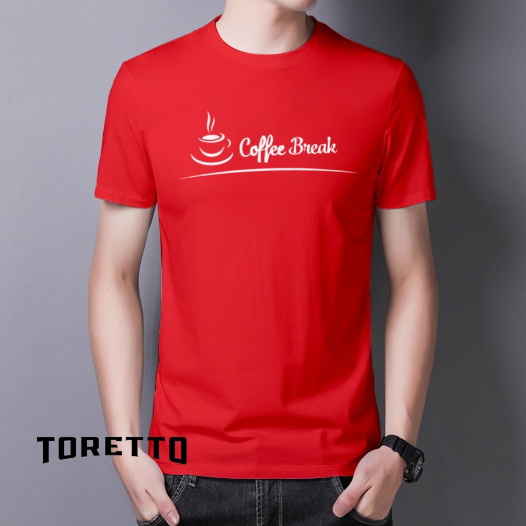 TORETTO - BAJU KAOS COFFEE BREAK || KAOS DETAK JANTUNG || BAJU SIMPLE HARIAN || KAOS DISTRO KEREN