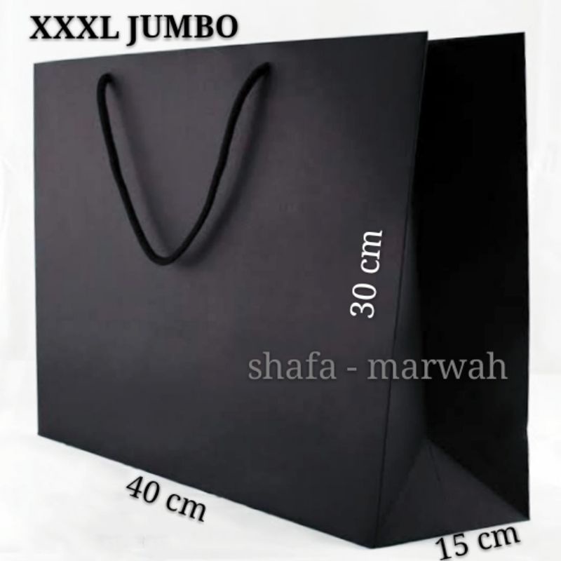 

BIG SIZE PAPERBAG XXXL JUMBO DARK NAVY 40 X 30 X 15 cm.