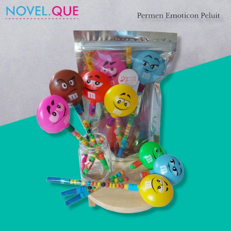

Permen Biskuit Emoji stik Peluit Emoticon Rainbow