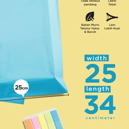 

✺ PLASTIK PACKING AMPLOP POLYMAILER 25 cm X 35 cm ISI 100PCS! MURAH! - Hitam ✦