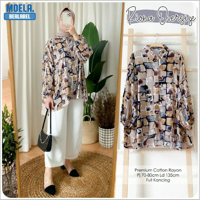 RIONA OVERSIZE ATASAN BLOUSE MOELA