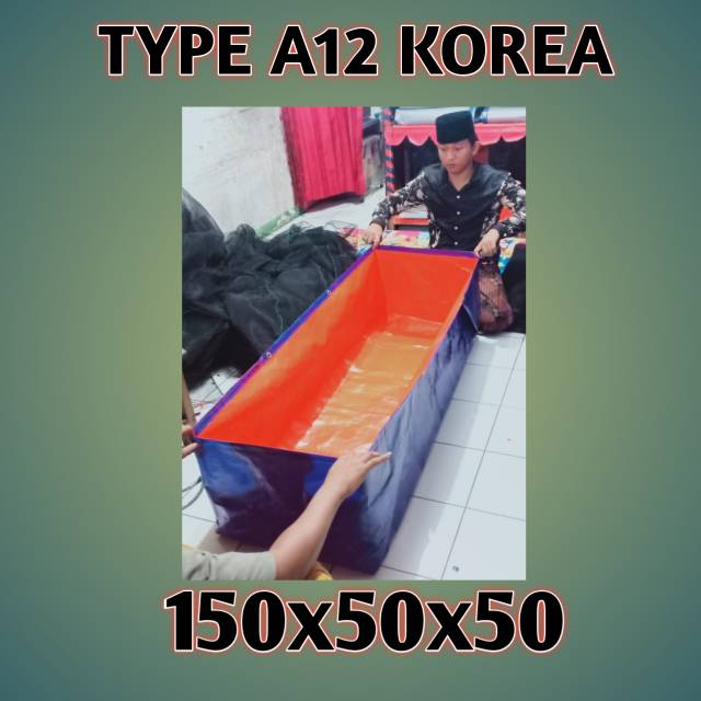 TERPAL KOLAM IKAN MINI UKURAN 150x50x50 TYPE A 12 KOREA.