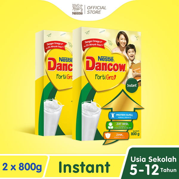 

Dancow Fortigro Susu Bubuk Susu Anak Instant Usia Sekolah 5 - 12 Tahun 2 x 800 gr