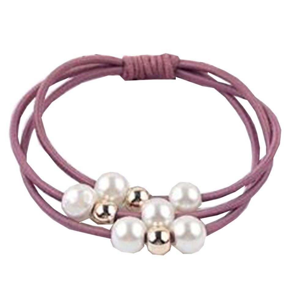 MM - Ikat Rambut Ala Korea Import Murah 1966 Ikat Rambut Korea Ikat Rambut Pendek Ikat Rambut Lucu-1966 PINK TUA