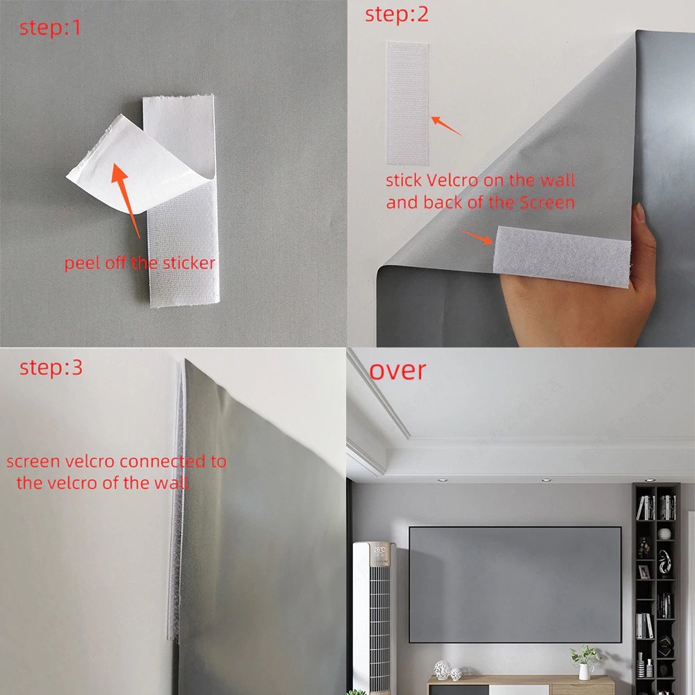 Kain Layar Proyektor 16:9 Anti-light Ambient Screen Curtain Big Inch