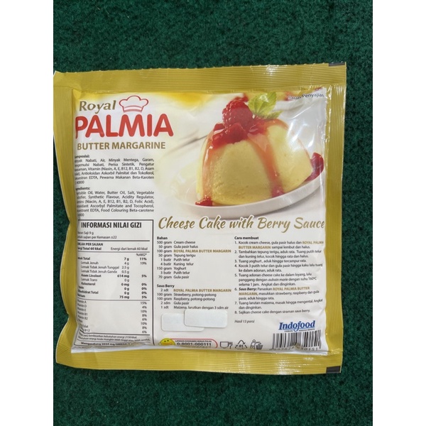 ROYAL PALMIA BUTTER MARGARIN 200gr / mentega / butter / margarine