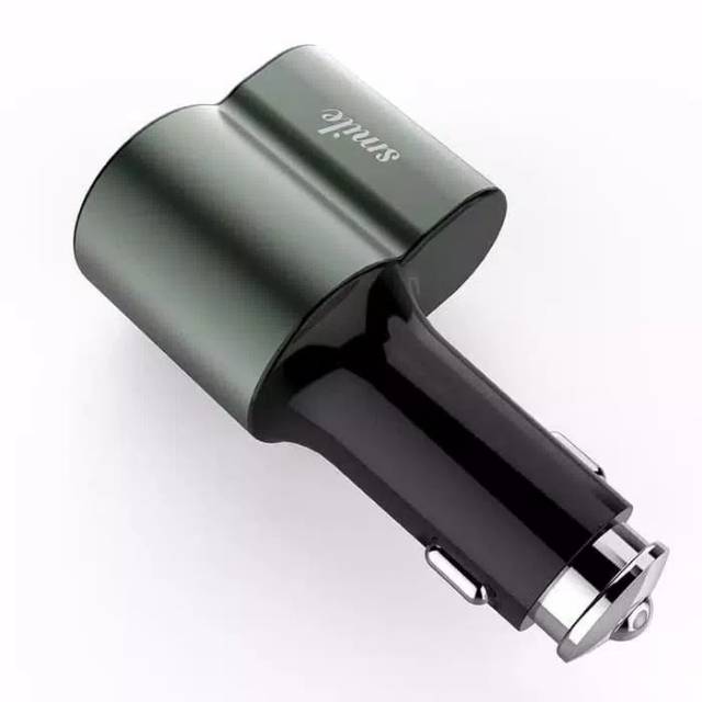 Smile car charger mobil 3 ports socket adaptor charging