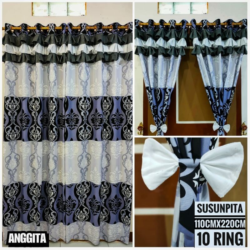 GORDEN RUMBAI SUSUN PITA SEMOKRING 10 MOTIF ANGGITA