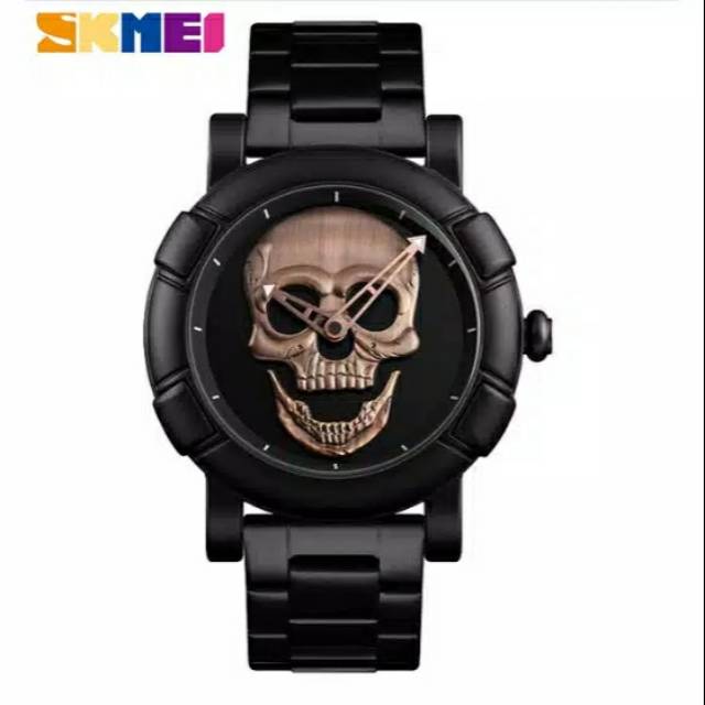 SKMEI 9178 ORIGINAL Jam Tangan Pria SKMEI Analog Dial Tengkorak