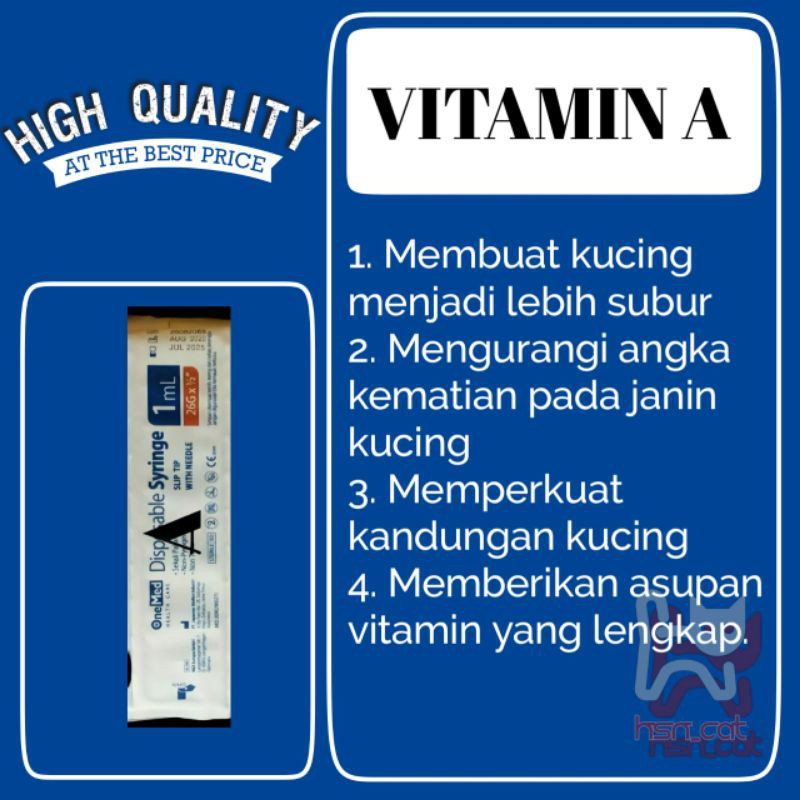 Vitamin Sublement Kucing A Suntik, Utk Kesuburan Kucing , Memperkuat Kandungan , dll