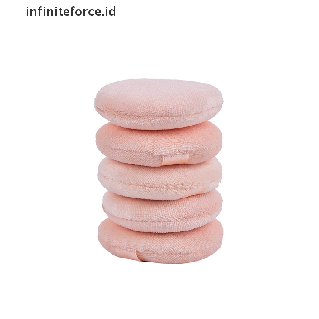 (Infiniteforce.Id) 5pcs / Set Spons Puff Bedak / Foundation Untuk Makeup / Kosmetik Wanita