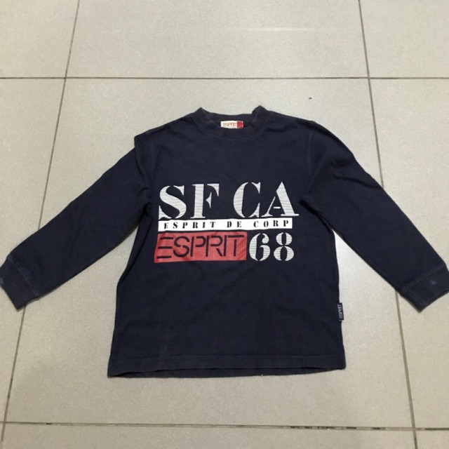 Preloved Kaos lengan panjang anak Biru Esprit
