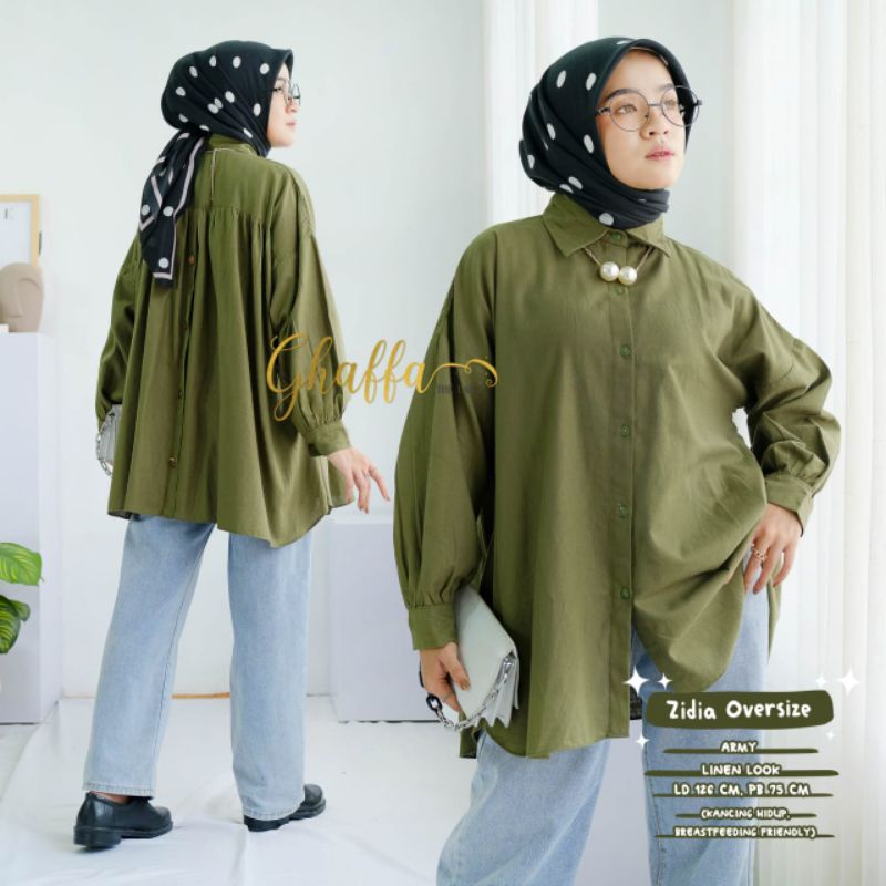 Blouse oversize muslimah / Zidia oversize by ghaffa the label / Oversize muslimah polos