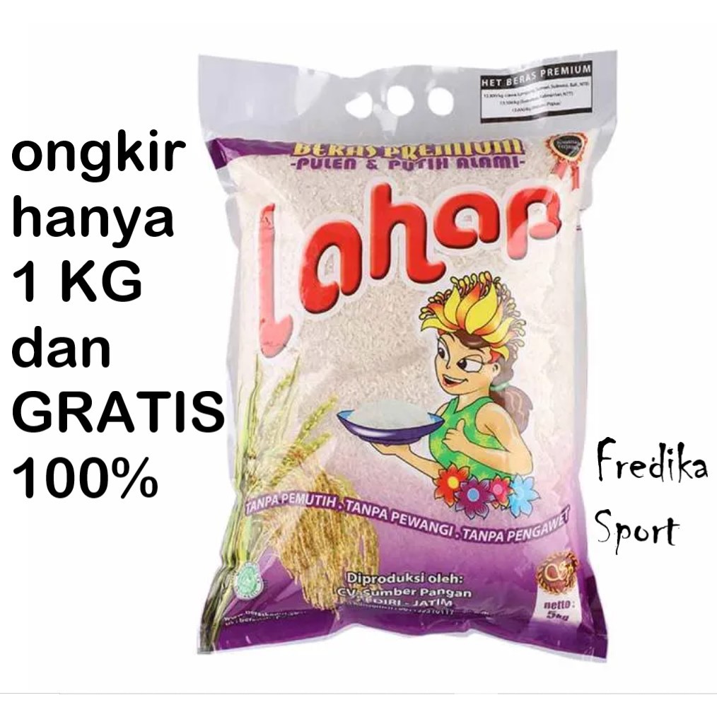 

Beras Lahap Wanita 5 kg Premium (ONGKIR HANYA 1KG dan GRATIS)