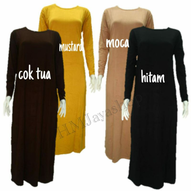 Gamis Lengan Panjang Long Dress Lengan Panjang Bahan Rayon