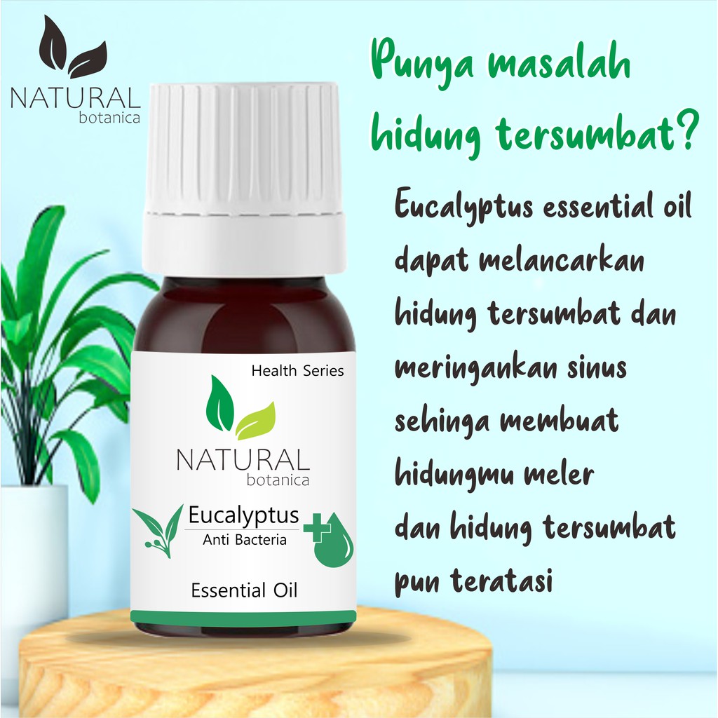 Natural Botanica Eucalyptus Essential Oil Pure Minyak Esensial Ekaliptus Aroma Terapi Diffuser Humidifier