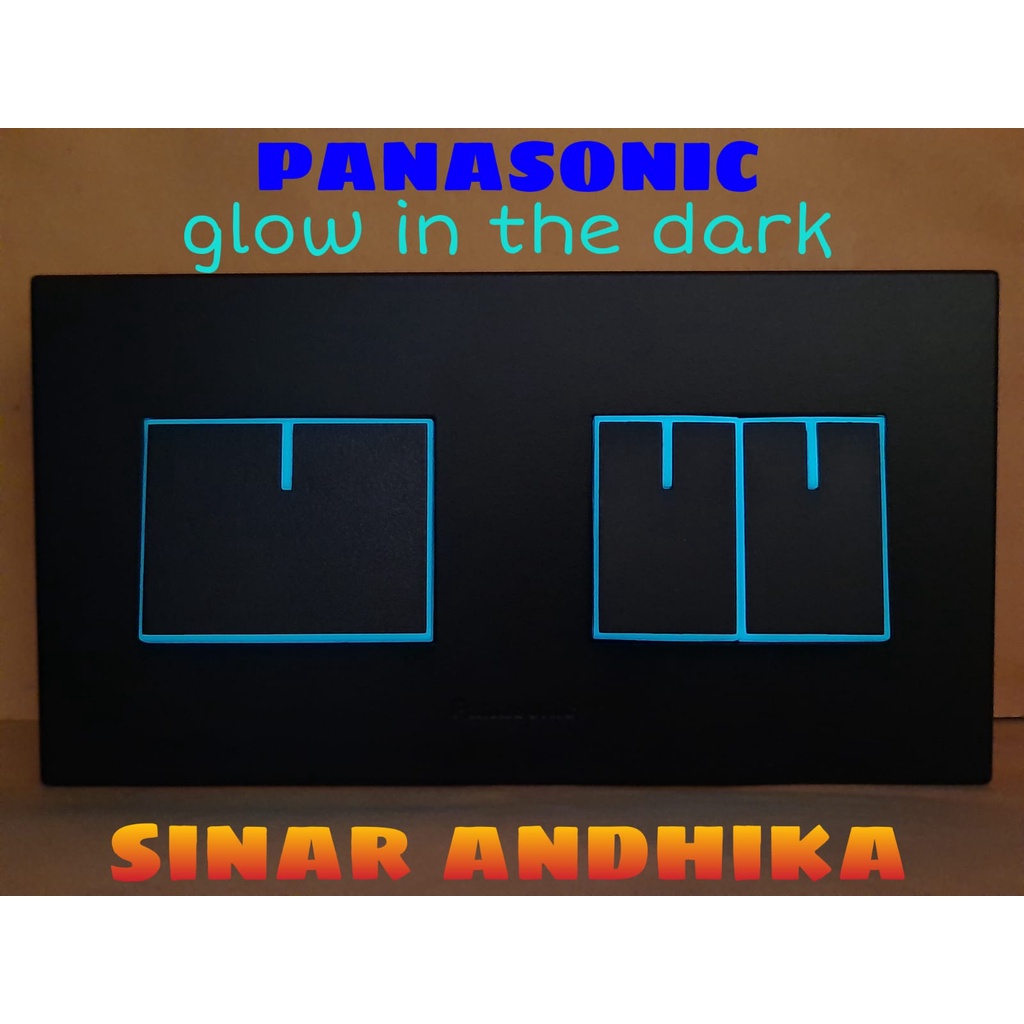 SAKLAR ENGKEL LEBAR + SERI KECIL HITAM STYLE E PANASONIC WESJ 78049B 4131B