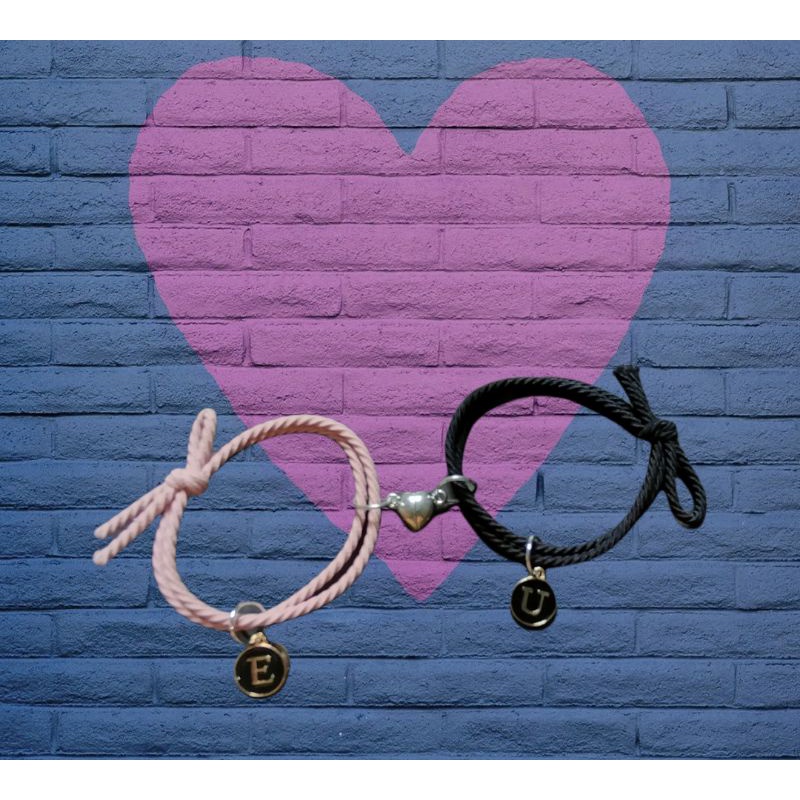 2 Pcs Gelang Couple Magnet Attract Each Other Gelang Elastis Pasangan Pria