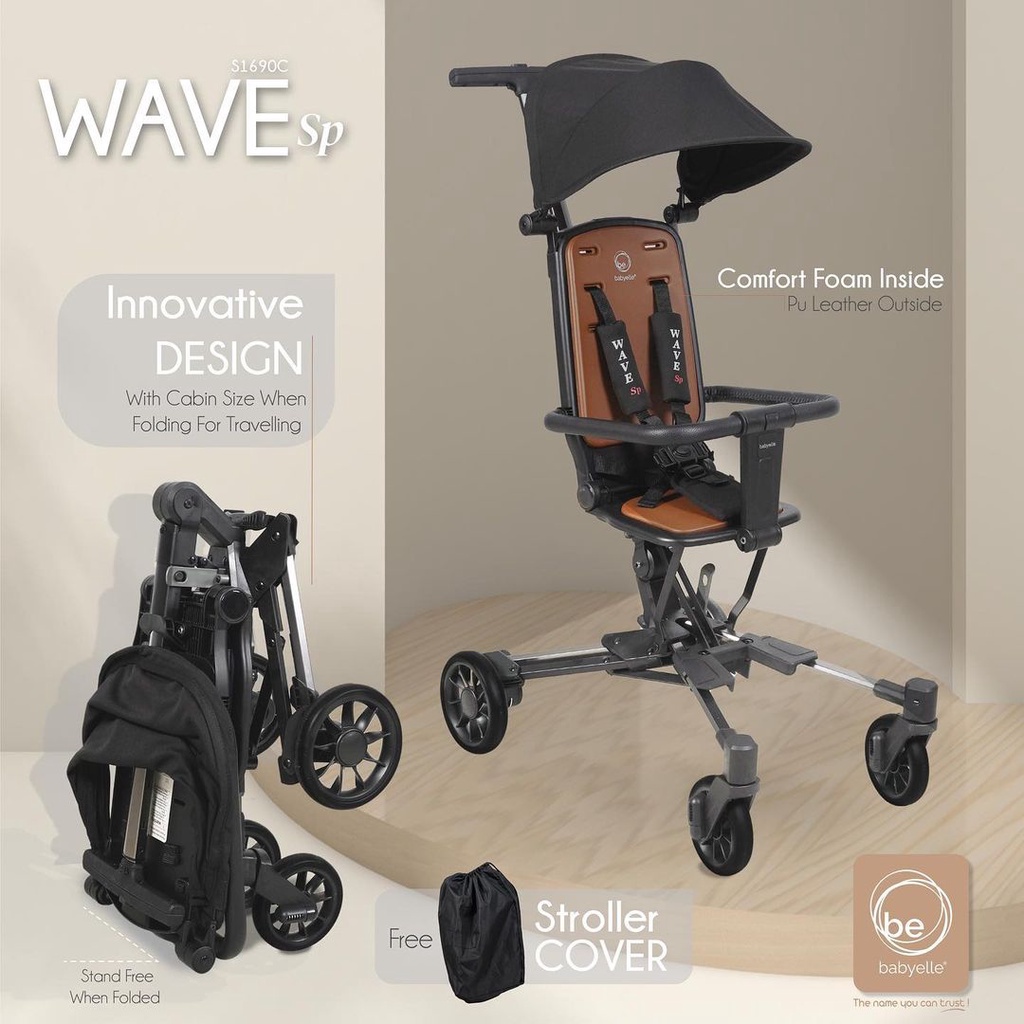 Stroller BabyElle Wave SP 1690  Kereta Dorong Bayi Baby Elle Cabin Size