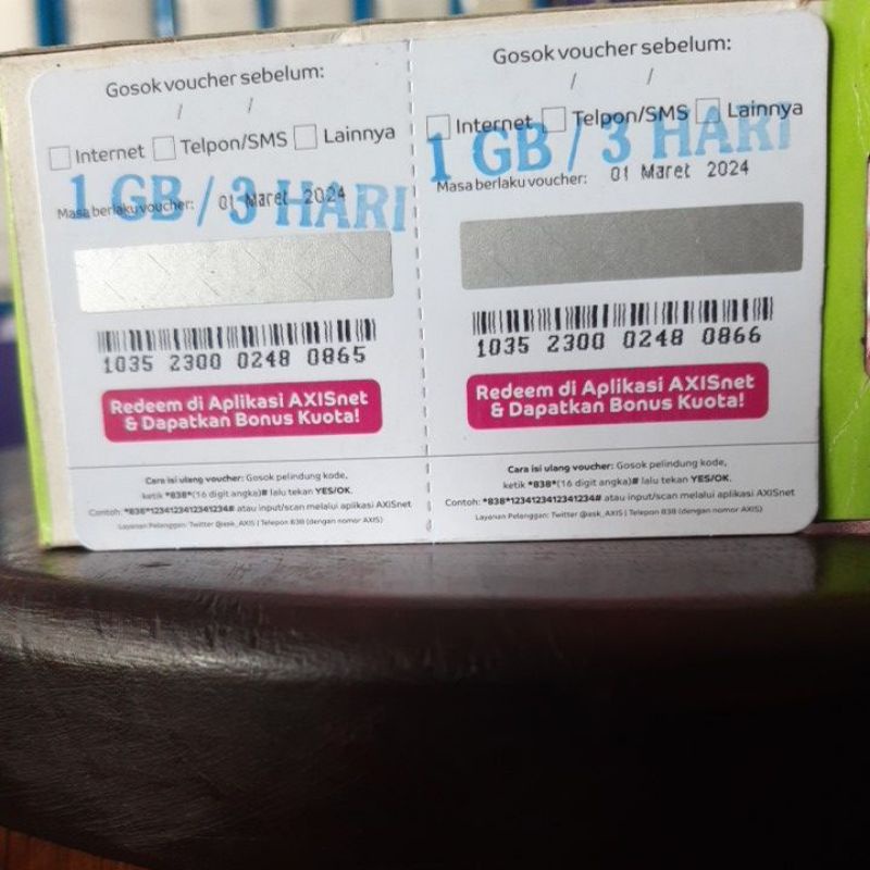 VCR AIGO 1GB 3HARI (LOKAL)