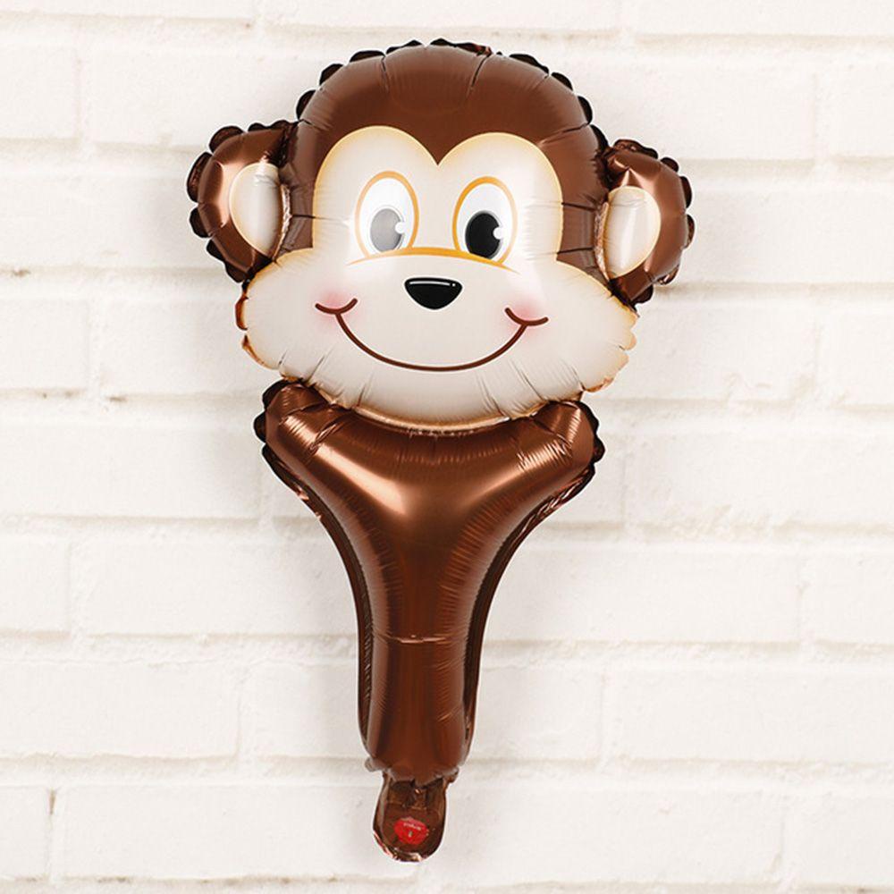 Nanas 2/6 Pcs Balon Foil Kartun Baby Shower Tema Zoo Dekorasi Ulang Tahun Anak Mainan Tiup