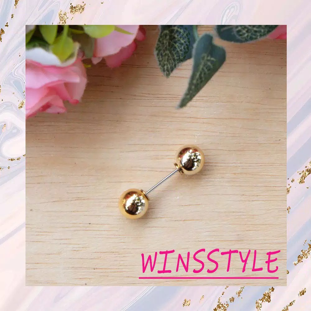 Tuspin hijab Pearl White Chrome Aksesoris muslim terbaru murah-emas