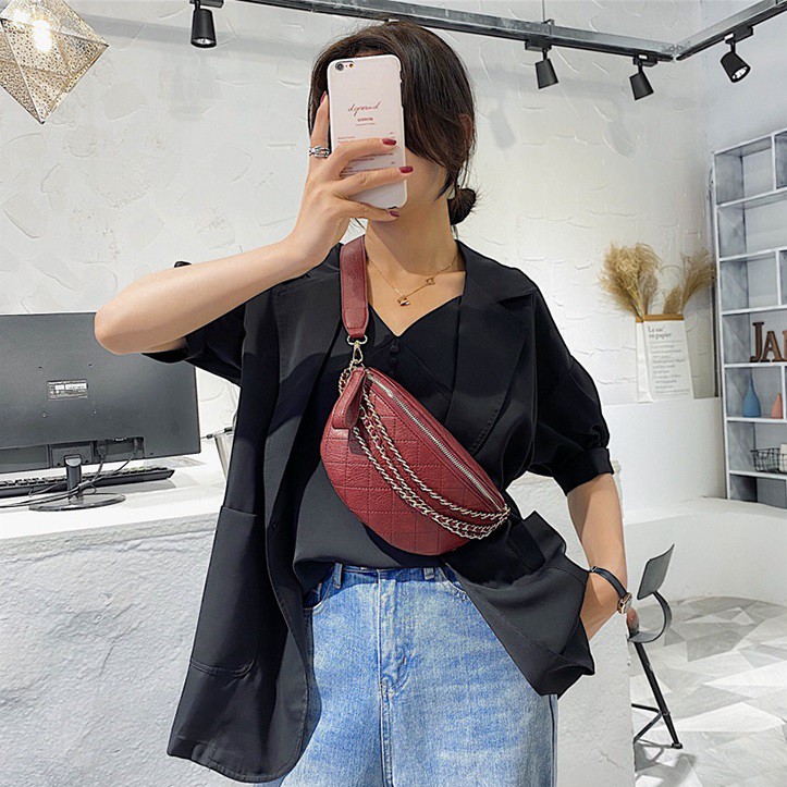 JK G799 1KG MUAT 4PCS TAS WAISTBAG FASHION WANITA IMPORT