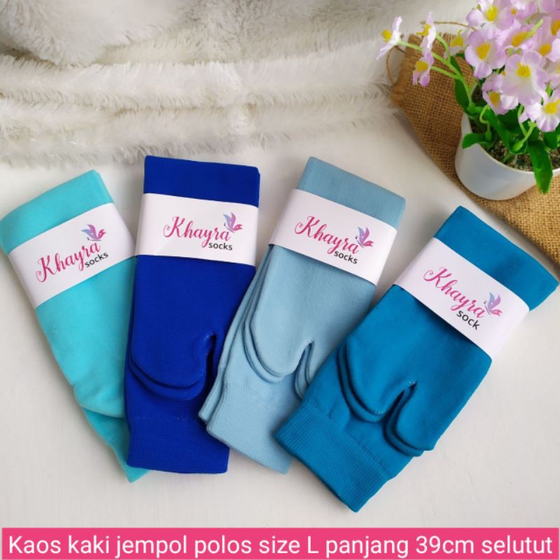 [DI BAWAH LUTUT] KAOS KAKI JEMPOL Polos ( size L )