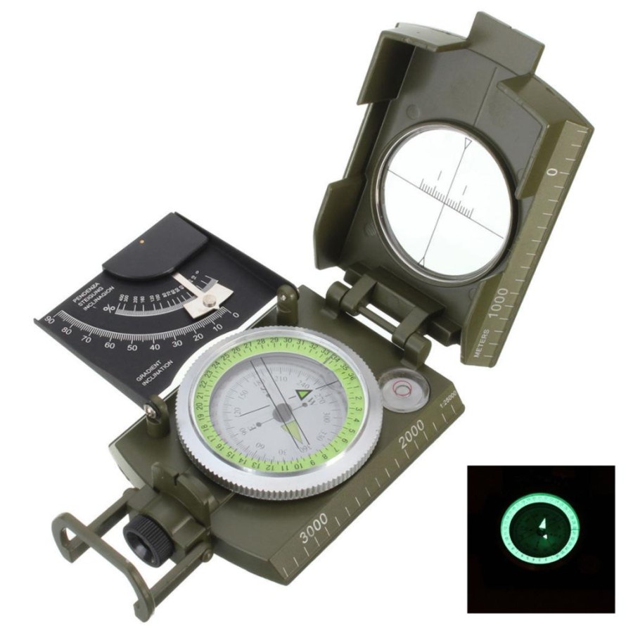 Kompas Militer dengan Clinometer - K4074 - Green