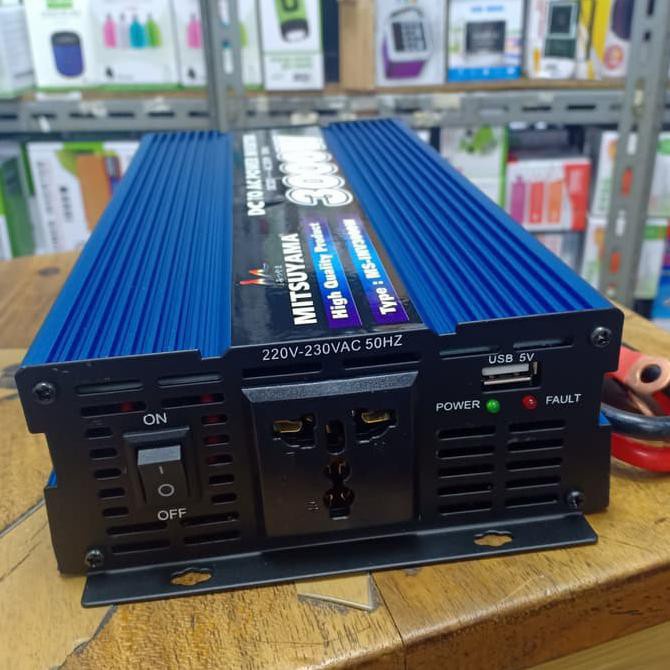 COD Power Inverter DC to AC 3000 Watt 3000 Watt Merk Mitsuyama MS-INV3000 3000WATT