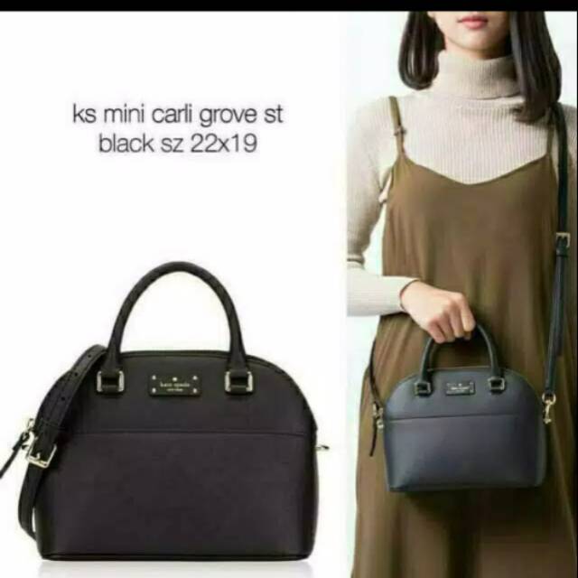 Tas Wanita Kate Spade Mini Carli Grove Street Black / KS Carli Mini Black