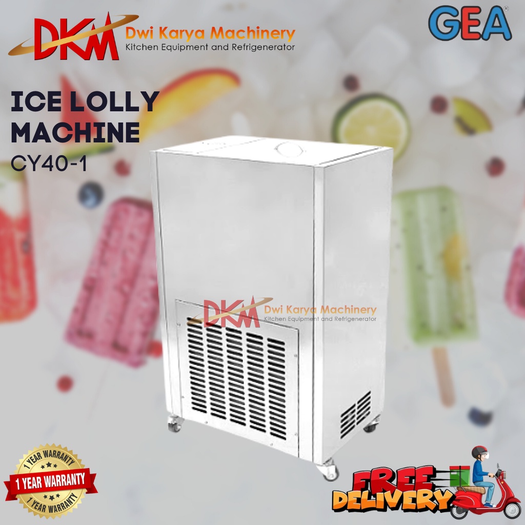 GEA Mesin Pembuat Es Lolly CY40-1 40 Pcs Per Batch Stainless Steel