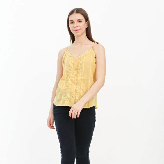 SLEEVELESS BLOUSE Casual Branded Sisa Export Termurah