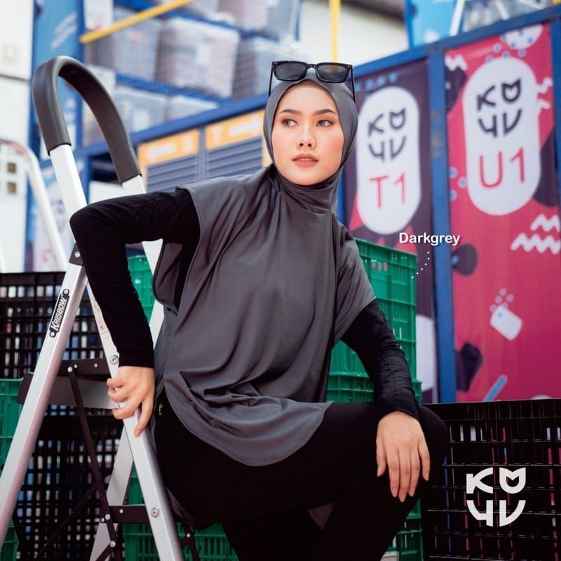 Syar’i Hijab Sporty Olahraga Muslimah Syar'i Jilbab Instan Sport Jumbo Cardi Jersey-3