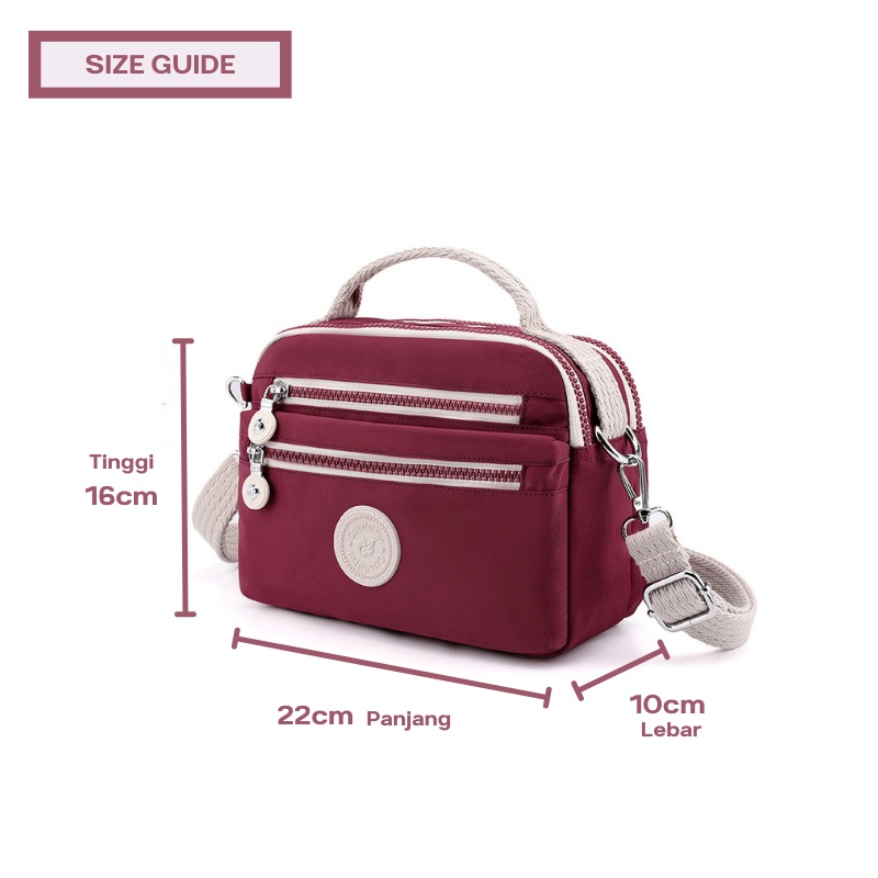 Tas Selempang Wanita COLORFUL FOX 6254 Sling Wanita Shoulder Bag Wanita Tas Anti Air WATCHKITE WKOS