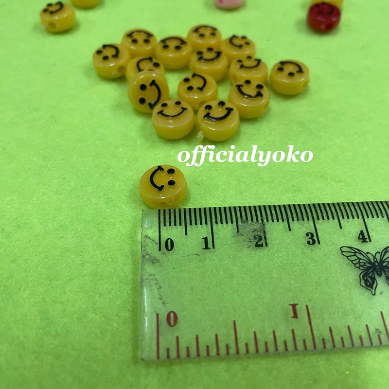 (10) Mute/Monte/Manik Akrilik Smile -/+ 10mm isi 10pcs