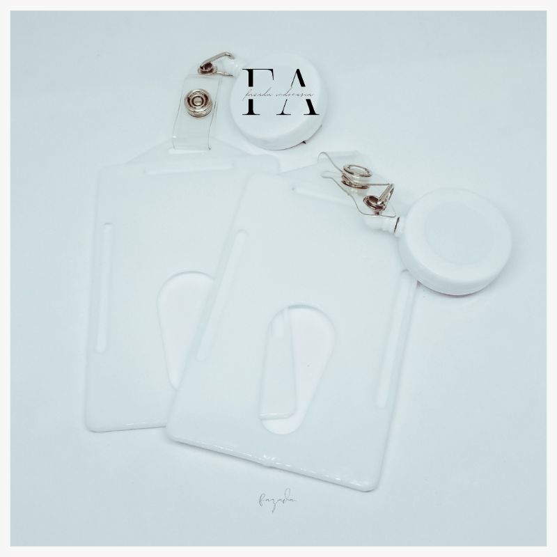 

[FAZADA] Lanyard Jepit / ID Card Holder Putih Model Jepit
