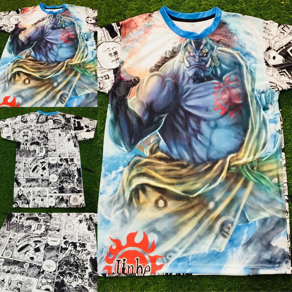 Tshirt Jinbei The knight of the Sea Fullprint One Piece Anime Manga