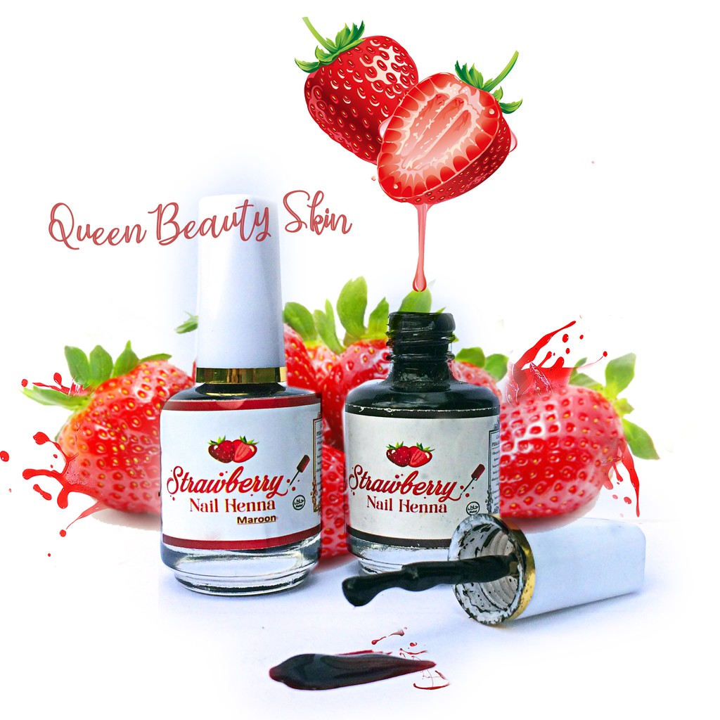 Strawberry Nail Henna KUTEK HENNA Ecer Grosir Warna Shopee Indonesia