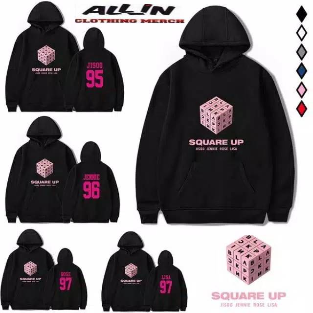 HOODIE SWEATER KPOP BLACKPINK SQUARE UP JISSOO JENNIE ROSE LISA HOODIE BLACKPINK SQUARE UP KEREN