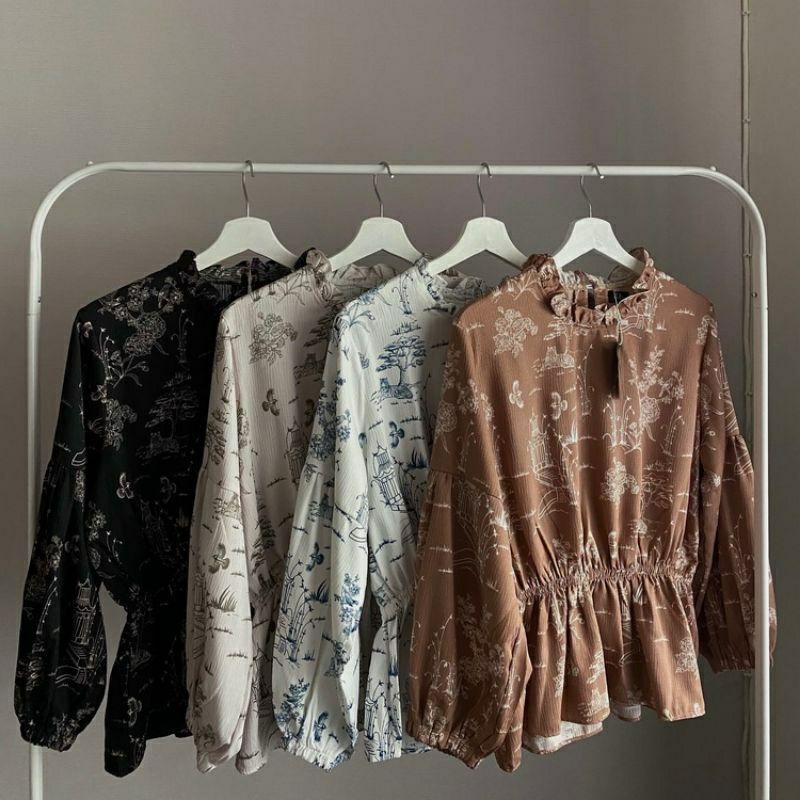 Village Crinkle Blouse by Outfix