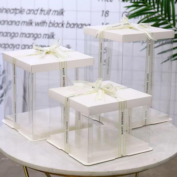 

Cake Box Mika Transparan Jumbo 43 X 40 Cm Kotak Kue Mika Gift Box 039