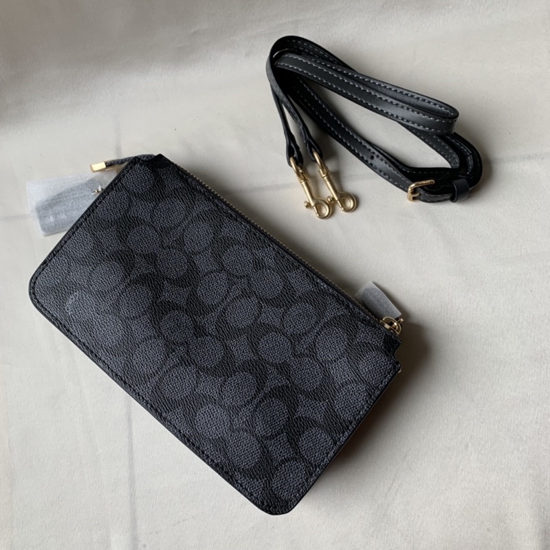 Noa Pop-Up Messenger In Black Signature Canvas(Coach 37458)